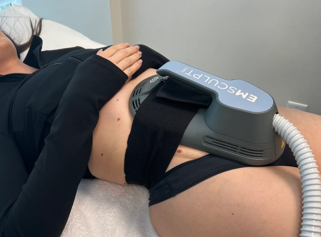 Emsculpt NEO session in progress